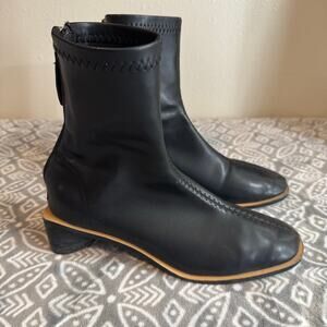 Damda Buttery Soft Neoprene? Ankle Boot 230 Black D0012 Artsy Minimalist Japan?